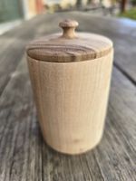 Holz: Dose mit Deckel, Aufbewahrungsbox