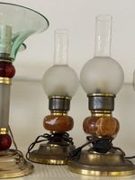 Vintage Lampe Tischlampe, Glas Lampenschirm, Top Zustand! (5