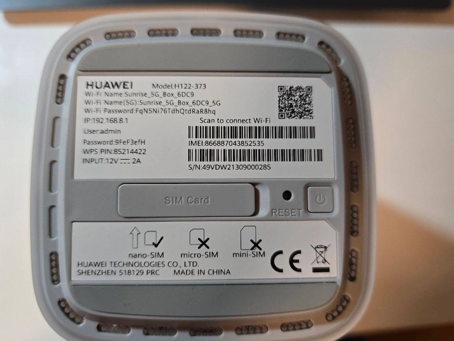 Huawei 5G Router Model H122-373 (Gebraucht) in Sursee für CHF 30 – mit ...