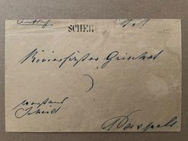 1885 Wigr. 30, Scheid - Paspels, Beleg leicht beschnitten