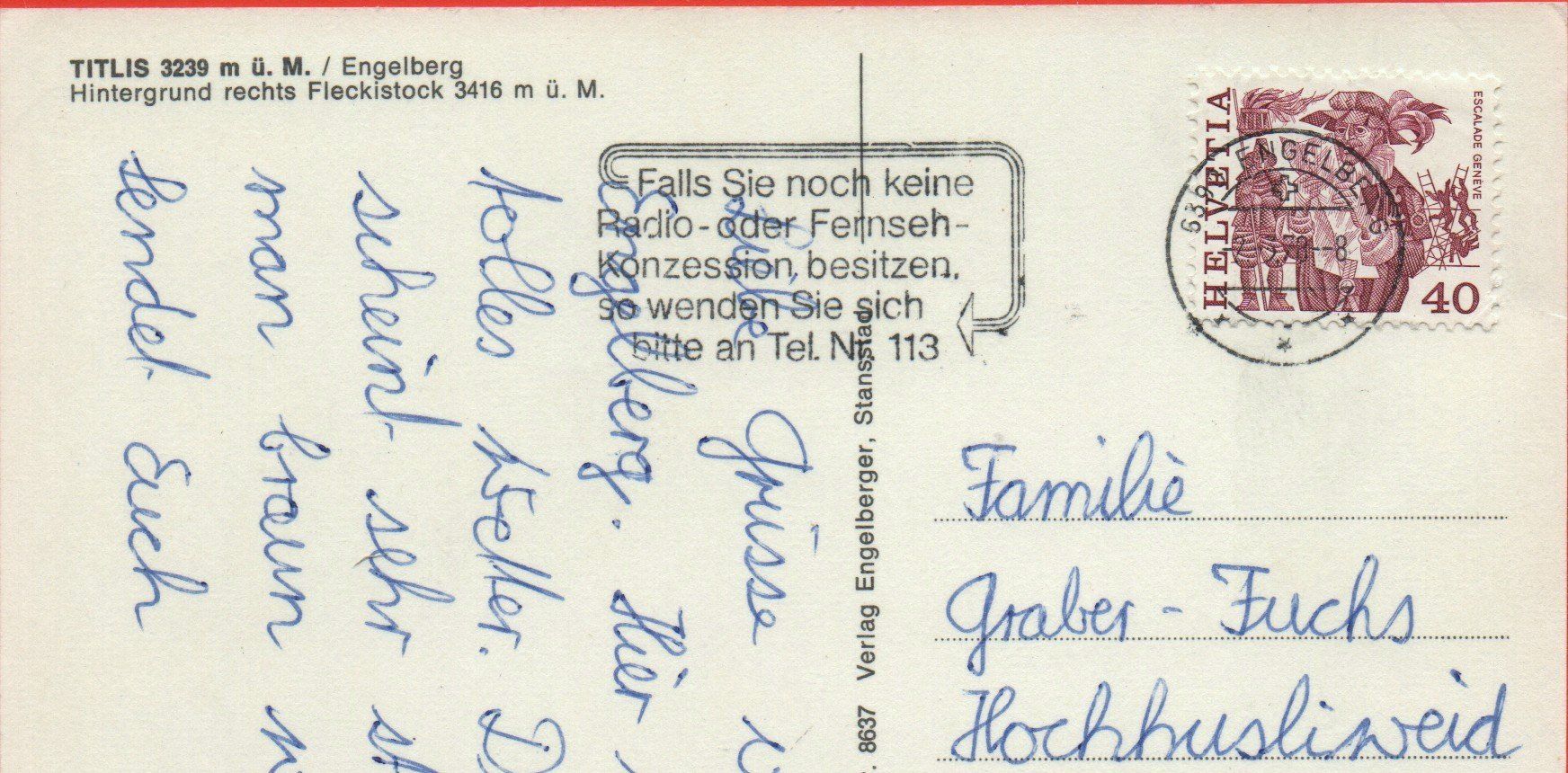 Cartoline postali: ENGELBERG Titlis – Usato da Jona venduto da philajona 1