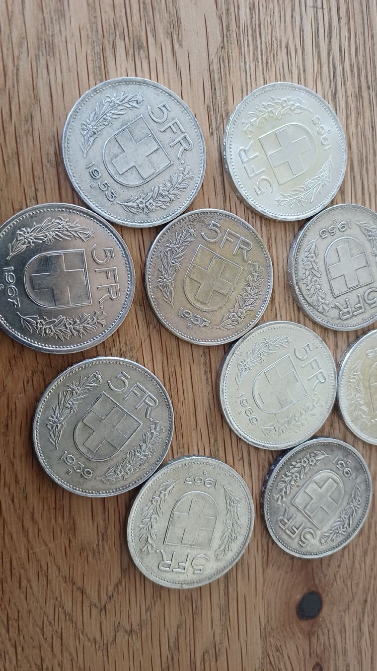 Tutti le monete: 10 X 5 Franken  aus  Silber – Usato da Flawil venduto da Pinkmalibu 6