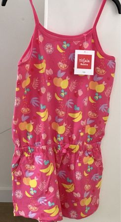 Neuf! Combishort/ jumpsuit rose à motifs, taille 10