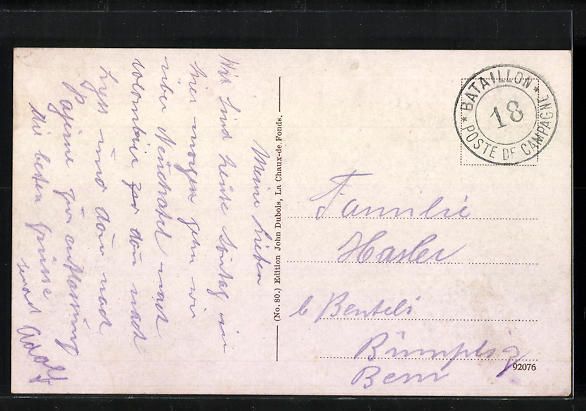 Ansichtskarten: La Chaux-de-Fonds, Rue Léopold Robert e – Gebraucht aus Berlin von bartko-reher 1