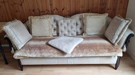 Designklassiker Sofa Polsterung Stoff creme neuwertig