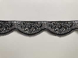Spitze schwarz 120x6,2 cm