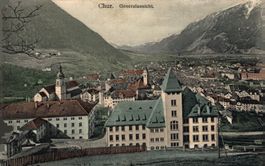 Chur - Generalansicht. Hofkantonsschule samt Konvikt