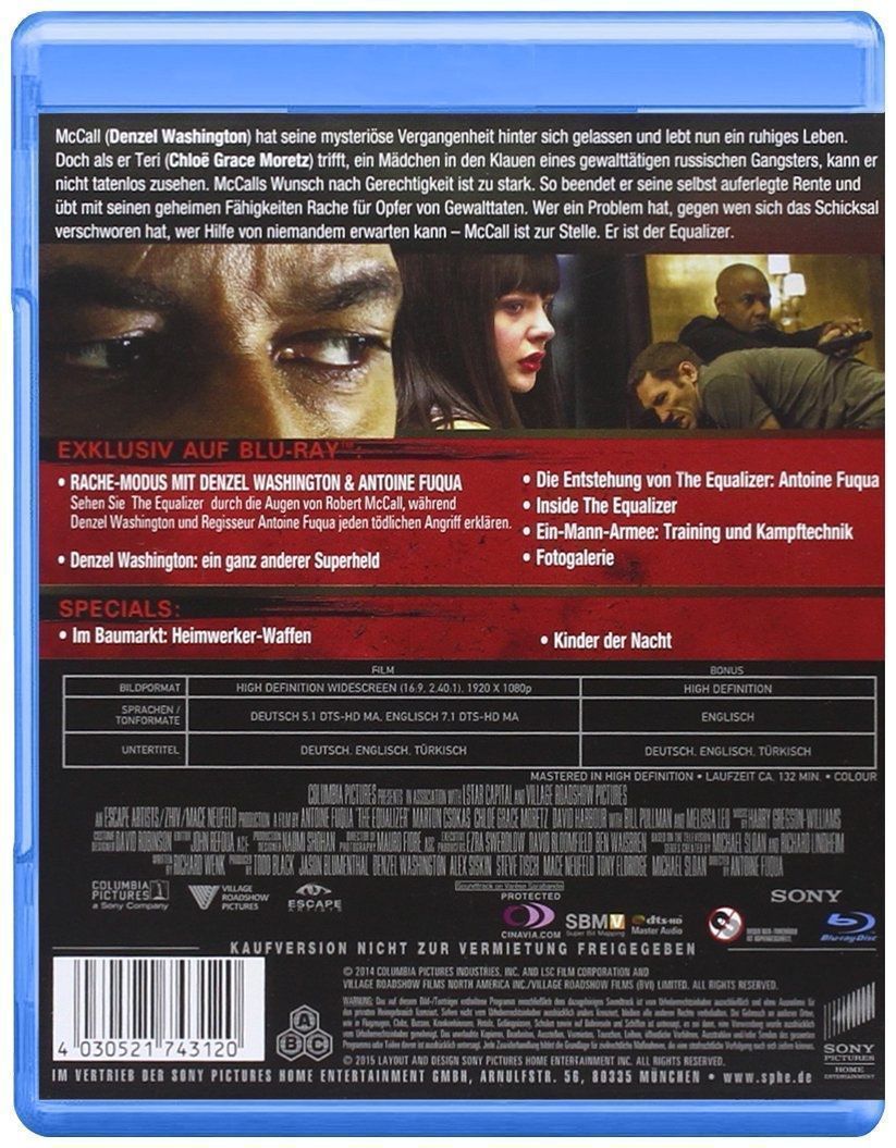 Tutti i DVDs: The Equalizer [Blu-ray] – Nuovo (secondo la descrizione) da Pfäffikon ZH venduto da Neo4ever 1