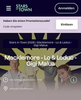 2 Tickets + Starlounge Macklemore, Lo&Leduc, G. Malua