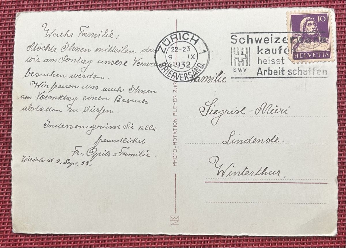 Cartoline postali: Zürich Schaffhauserplatz – Usato da Horw venduto da Tellbub 1