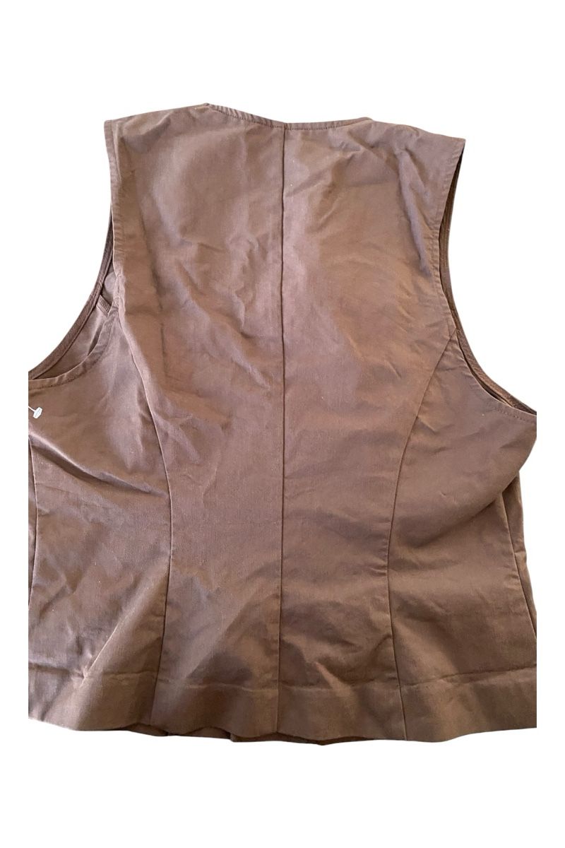 Pimkie Gilets & Westen: Pimkie Brown Buttoned Vest, Summer Style, Size Medium – Neu (gemäss Beschreibung) aus Yverdon-les-Bains von inv_zv5d 3