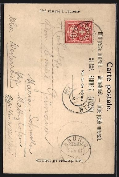 Cartoline postali: AK Altdorf, Wilhelm Tell-Denkmal, 1901 – Usato da Berlin venduto da bartko-reher 1