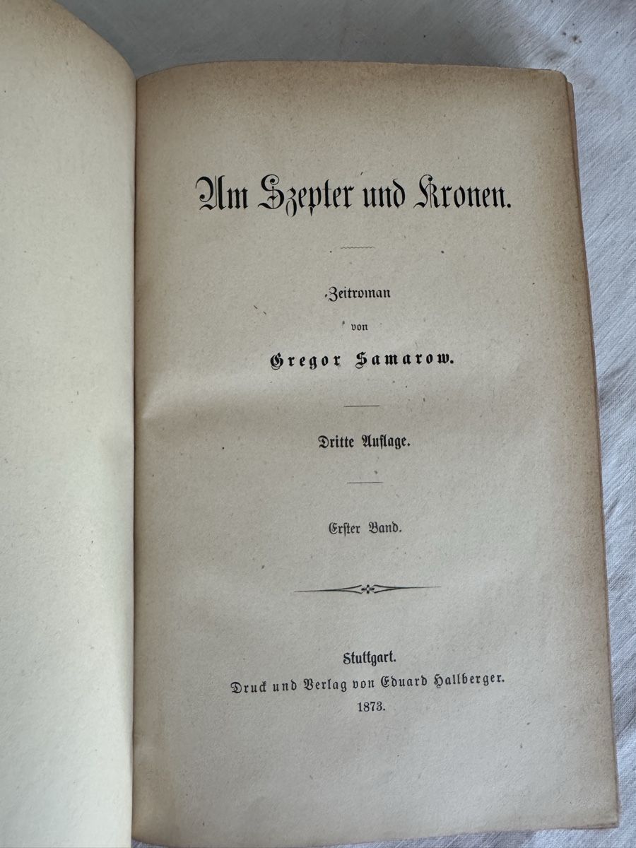Libri: Ledergebundene Bücher, Gregor Samarow auf deutsch  – Usato da Langnau am Albis venduto da pla_2vk5 2