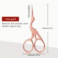 Vintage Edelstahl Schere, rosegold