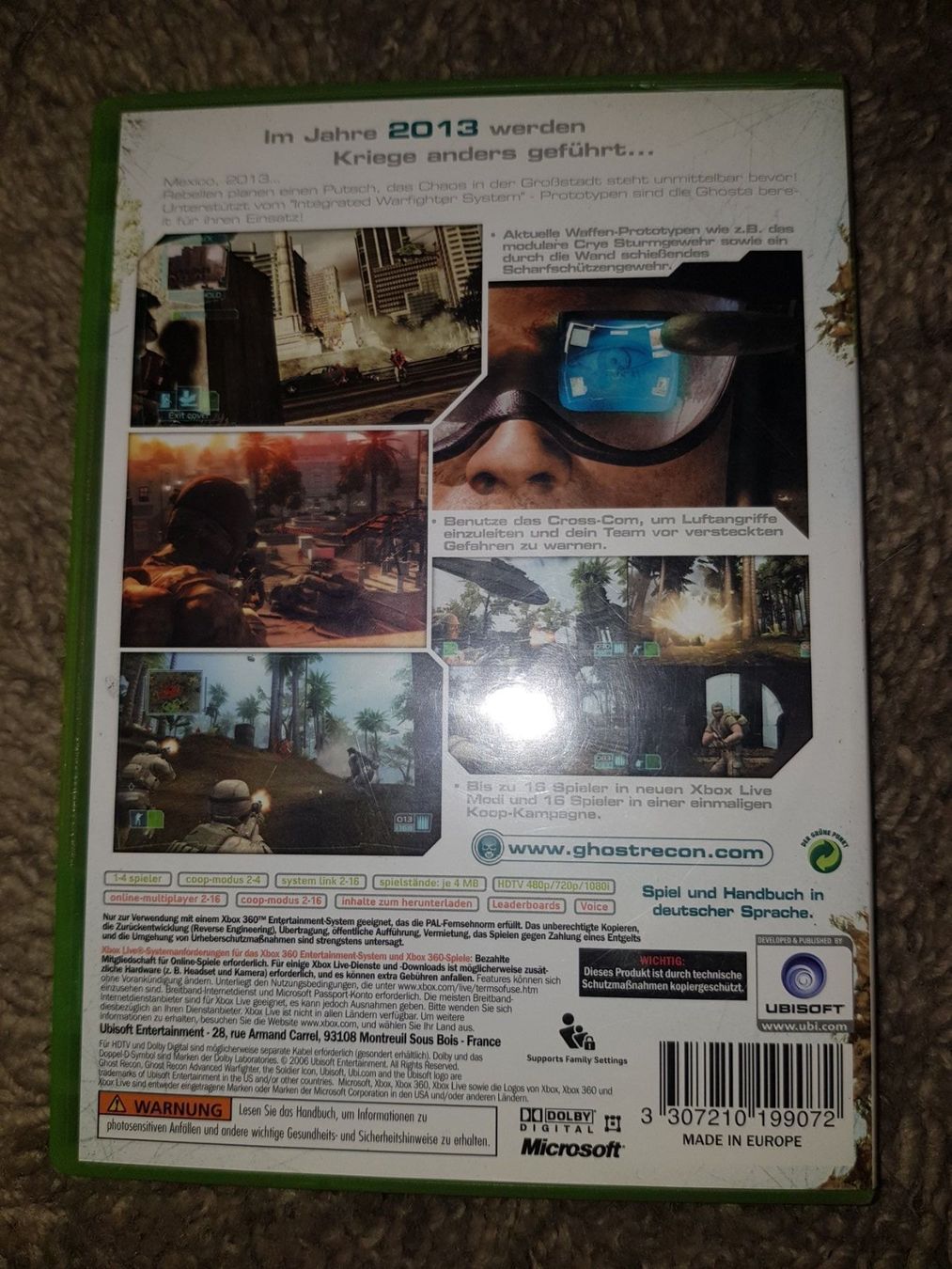 Microsoft Giochi: Ghost Recon Advanced Warfighter XBOX 360 – Usato da Emmenbrücke venduto da prisan_LU 2