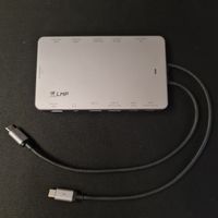 LMP USB-C Dual Docking Station Multiport Adapter Grey