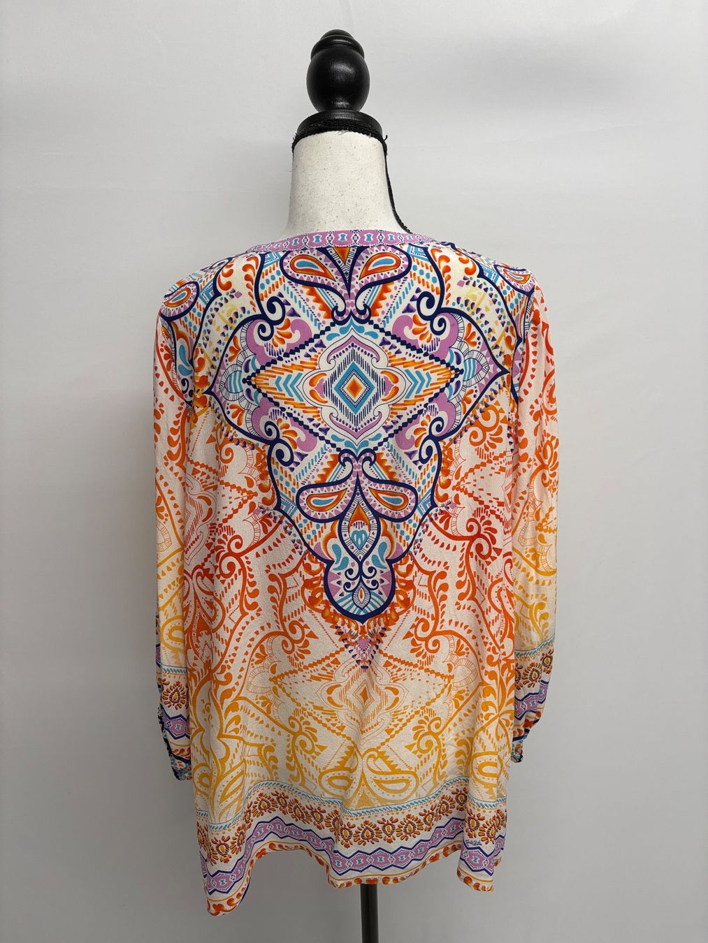 Camicette: Hale Bob Bluse mit buntem Ethno-Muster Gr. L Tunika Seide – Nuovo (secondo la descrizione) da Regensdorf venduto da secondchancefashion 5