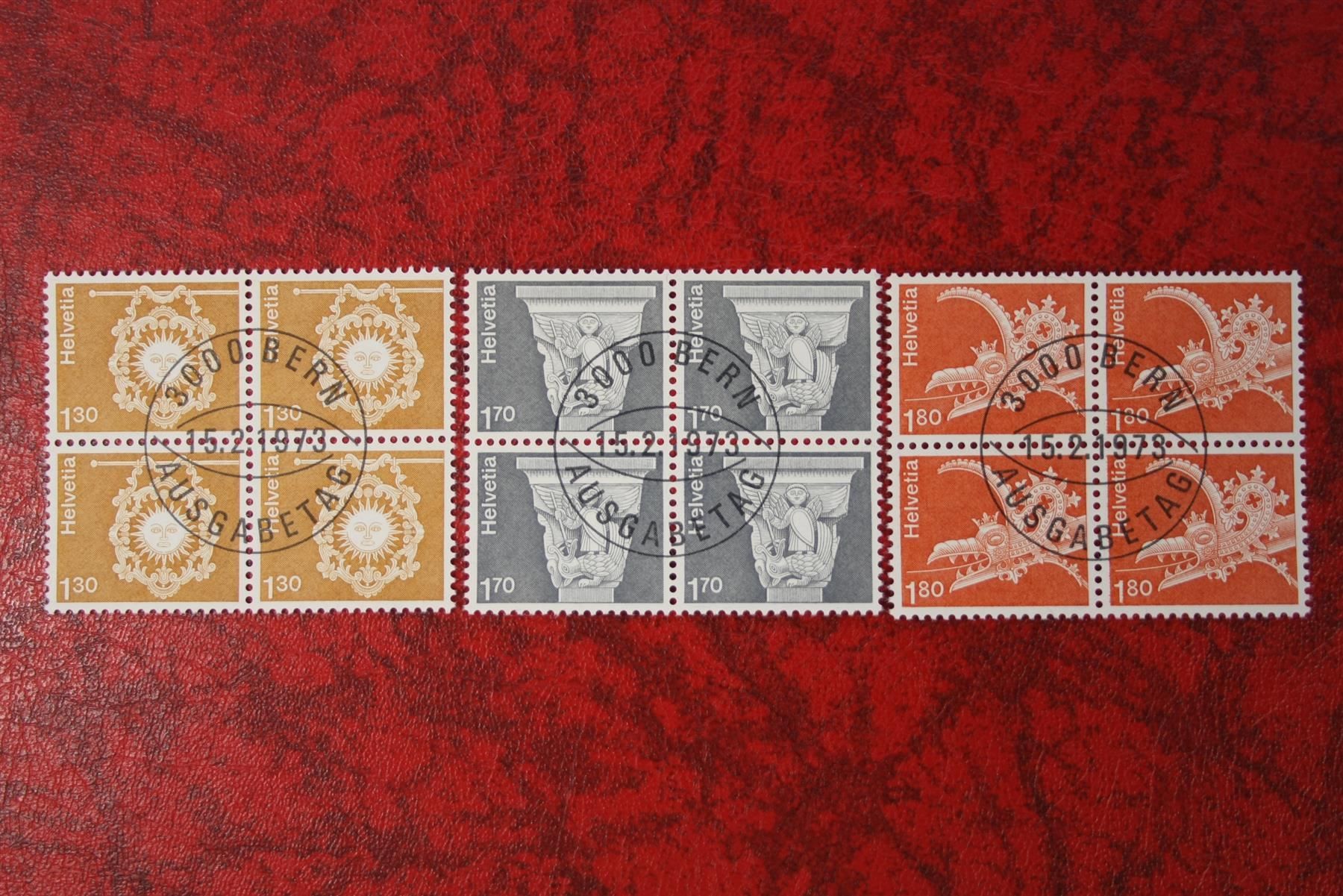 Alle Briefmarken: 1973: 537,539,540 Et. mit Gummi – Neu (gemäss Beschreibung) aus Deitingen von Lglobi