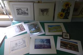 Lot Bilder - Litho, Drucke, Stiche, Aquarell PP  = 10 Bilder