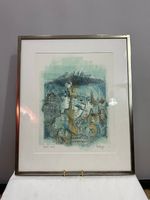 Original Lithografie von René Villiger, 1993, Schweiz