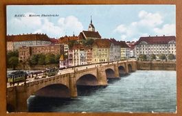Basel - Trams - Rheinbrücke 1928