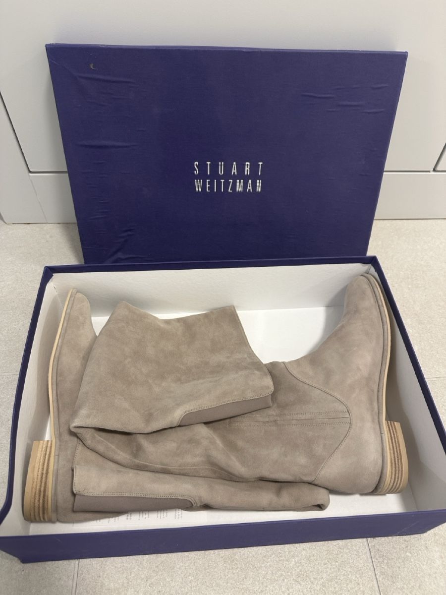 Stuart Weitzman Damenschuhe: Stuart Weitzman Fossil Suede Overknee Boots, Size 8 – Neu (gemäss Beschreibung) aus Zürich von Halloumi8003