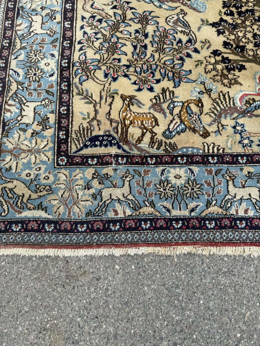Tappeti: Perserteppich, Qom (Wolle &Seide )263x170 cm, – Usato da Büron venduto da Filadefia-888 6