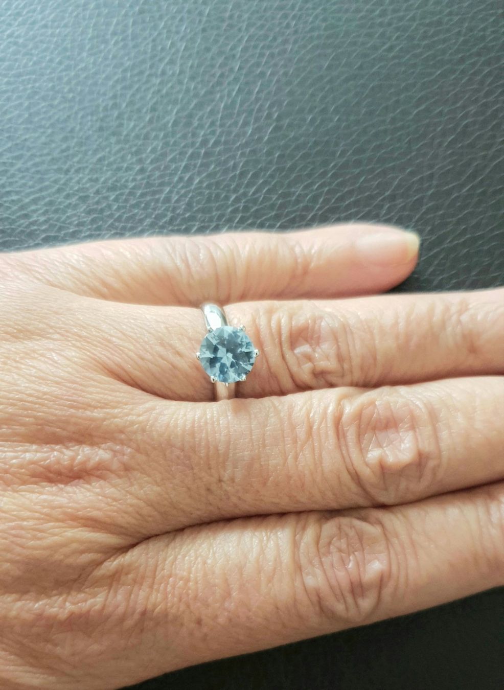Anelli: Silber Ring 925 mit Aquamarin-Zirkonia - Neu – Nuovo e nell'imballaggio originale da Uetikon am See venduto da Coralreef 4