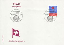 1966 Weltkugel die 5. Schweiz Auslandschweizerorganisation