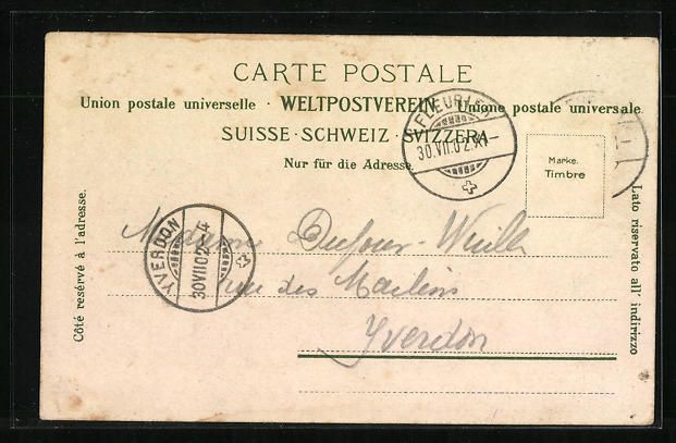 Cartoline postali: Fleurier, Place du Marché avec Hotel de – Usato da Berlin venduto da bartko-reher 1