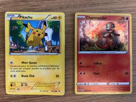 Pikachu 20/108 + Charmander SWSH092 guter Zustand!