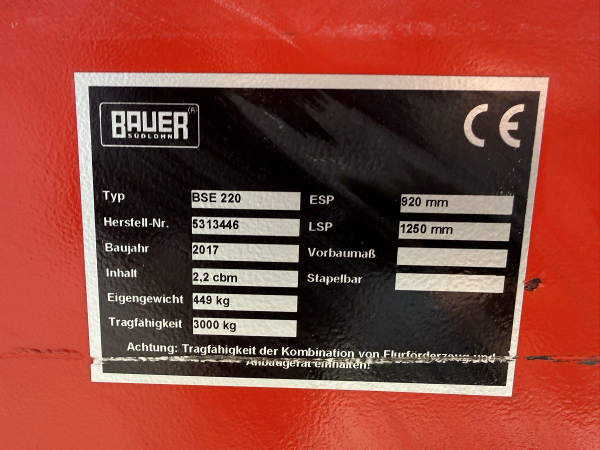 Carrelli elevatori e a forche: Staplerschaufel, Pelle pour élévateur – Usato da Brünisried venduto da Blau113 1