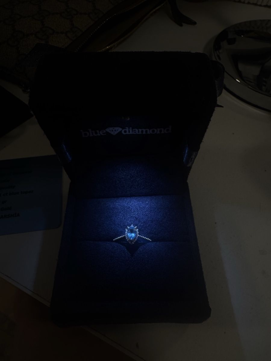 Ringe: 14K Goldring mit Diamanten & blauem Topas – Neu (gemäss Beschreibung) aus Winterthur von avn_2ffq 1