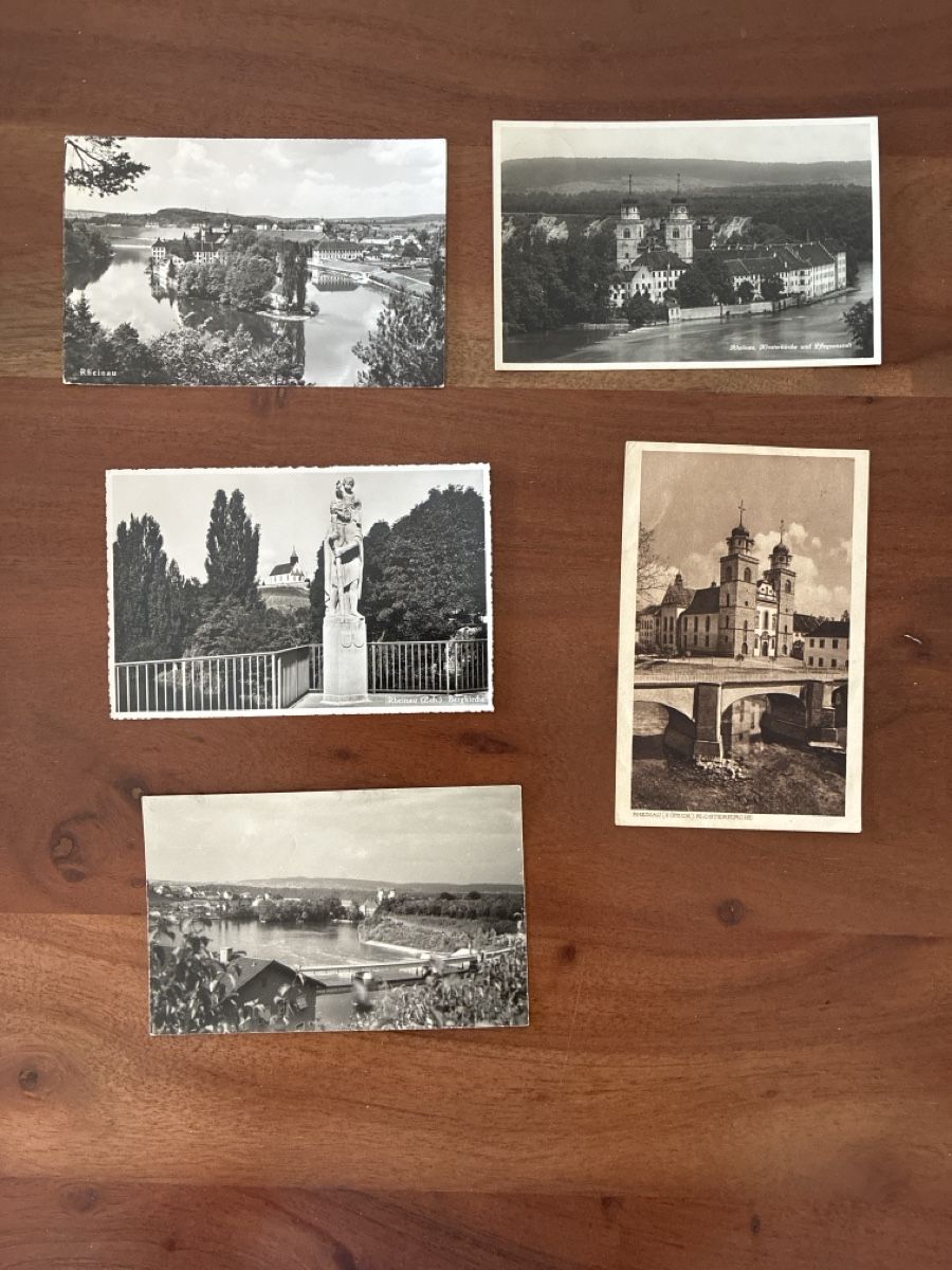 Ansichtskarten: 9 Ansichtskarten Schweiz von Rheinau ZH – Gebraucht aus Oftringen von Cla.vD.74 2