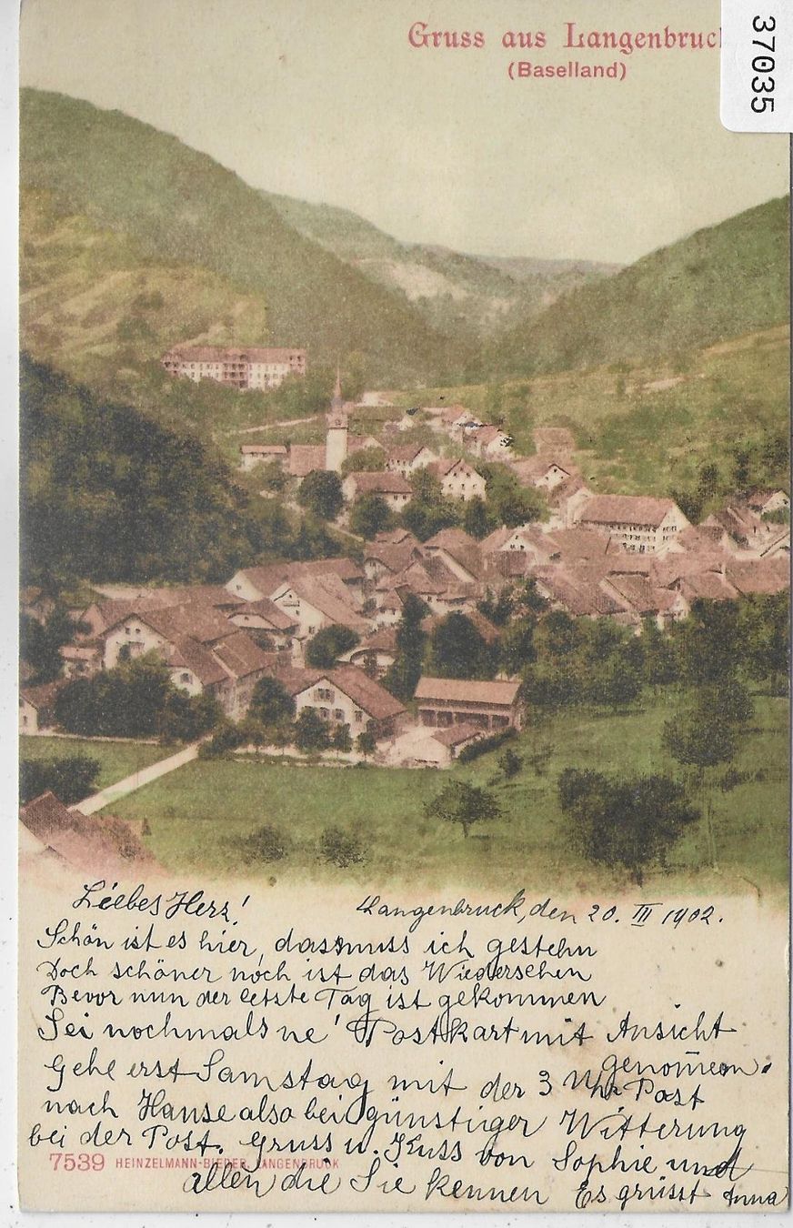 Cartoline postali: Gruss aus Langenbruck BL - Litho – Usato da Ettingen venduto da Kartenplanet