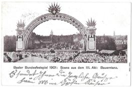 Basel Bundesfeier 1901 Scene aus dem III. Akt Bauerntanz