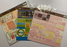 3x Scrapbooking-Kits zum Thema Kinder. 36x36 cm