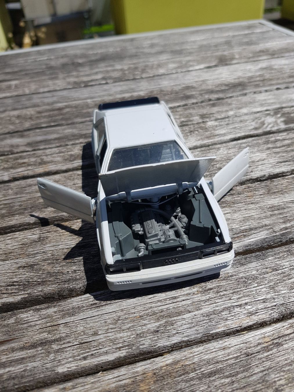 Audi Modellini d'auto: Audi Quattro Modellauto weiss – Usato da Jona venduto da dampfnuggi 1