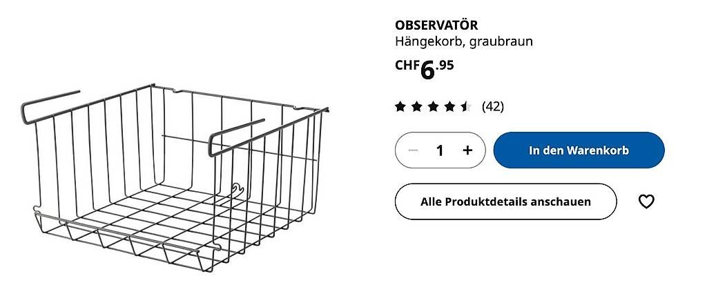 Ikea Altro per la casa: 4x Ikea Observatör Hängekorb – Usato da Zürich venduto da nanniba 2