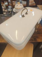 Brotkasten Emailliert Weiss Vintage Gebraucht 40 cm