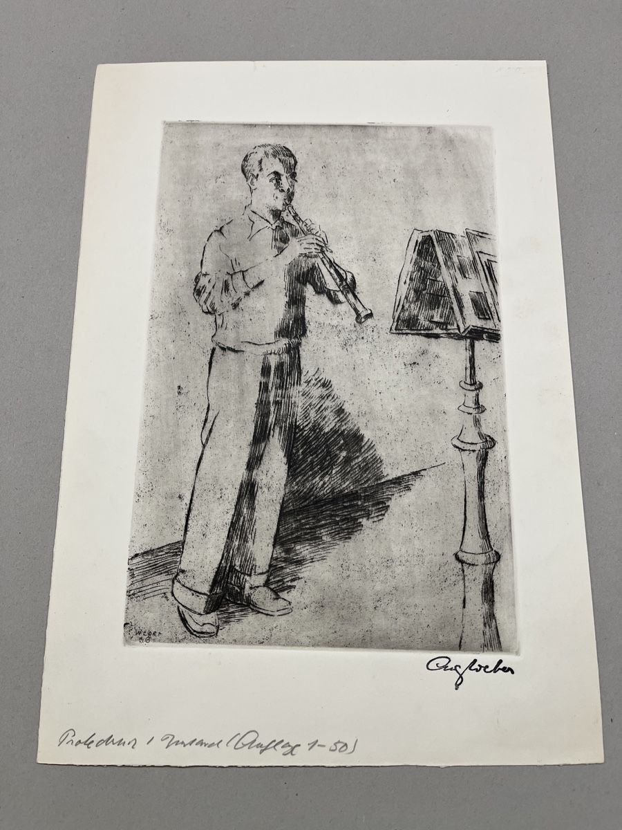 Gemälde: aus Grafiksammlung Radierung von August Weber – Gebraucht aus Gelterfingen von liq-nator 2