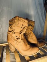 Cowgirl Stiefletten, Western mit Blumenmuster, 37
