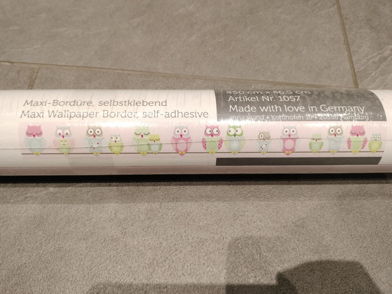 Tutte le decorazioni: Anna Wand Bordüre selbstklebend, Eulen Rosa Mädchenzimmer – Nuovo e nell'imballaggio originale da Neftenbach venduto da TheKringel 1