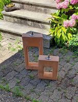 Moderne Terracotta Gartenfackeln / Öllampen (2er Set)