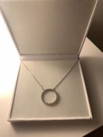 Tour de cou en argent et zirconia 43cm
