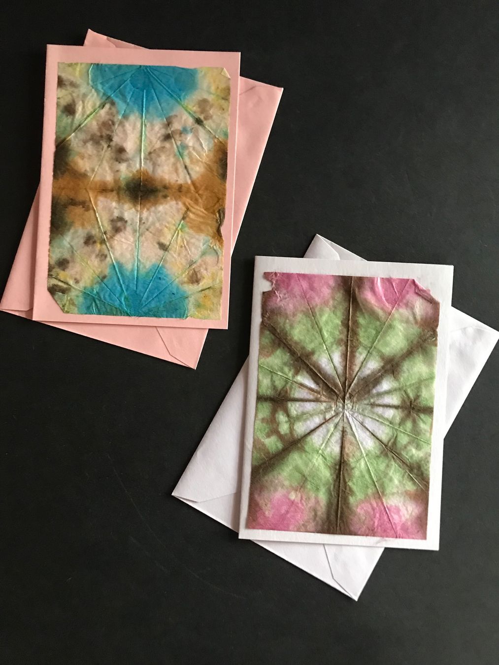 Karten: Karten Papeterie-Set Blankokarten Batik-Technik handgemacht – Neu (gemäss Beschreibung) aus Däniken SO von allerlei54 5