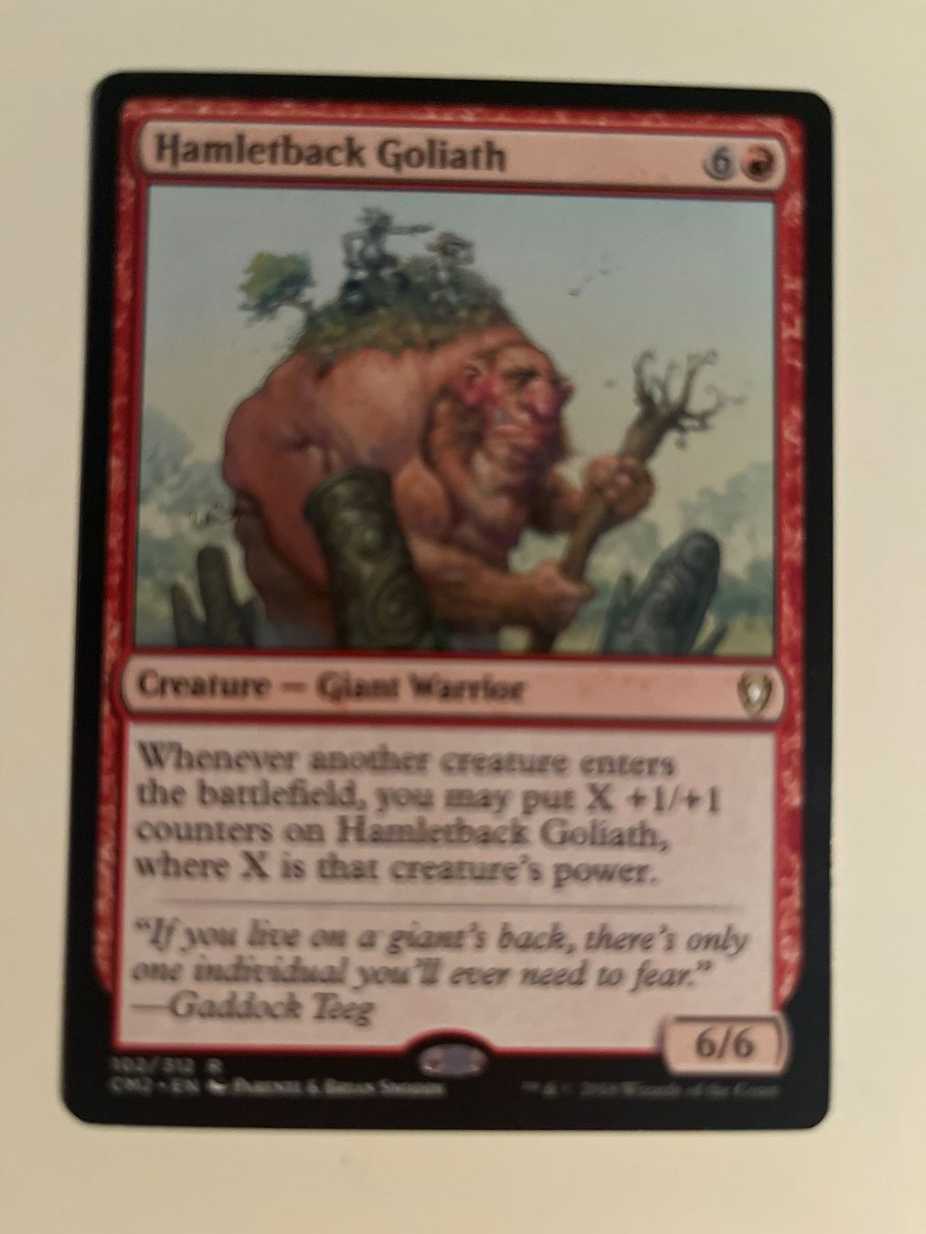 Magic The Gathering Cartes à collectionner: 1 x Hamletback Goliath - Magic: The Gathering - MtG – D'occasion à Kriens par Shadi1980