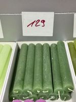 129 Posten Raureif Kerzen 180 x 22 aus Liquidation