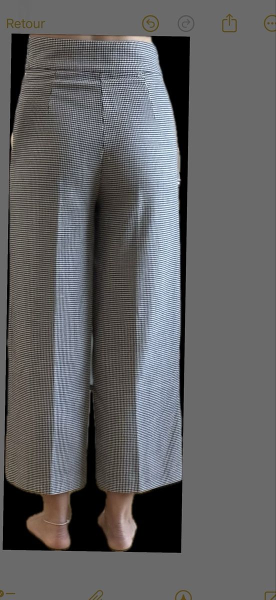 Mango Pantaloni: Pantalon large blanc et noir – Nuovo (secondo la descrizione) da Le Grand-Saconnex venduto da ama_pc9p 2