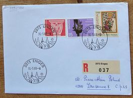 Lettre recommandée avec obl. spéciale ENGES 30.5.88
